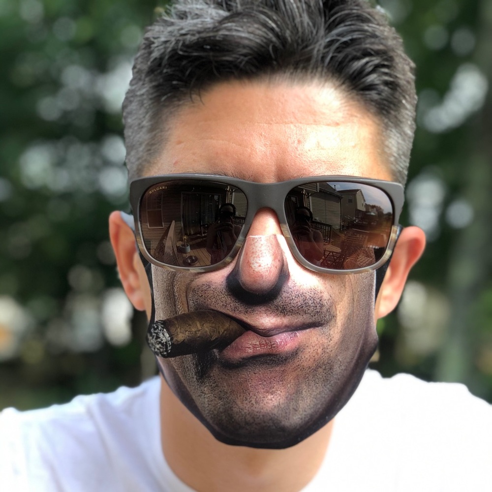 CIGAR FACE FUNNY FACE COVERING MASK